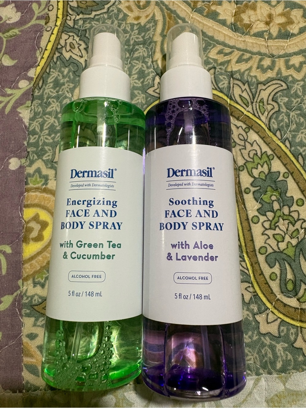 Soothing & Energizing Face and Body Spray Duo - Green & Purple